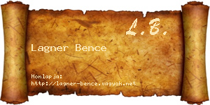 Lagner Bence névjegykártya